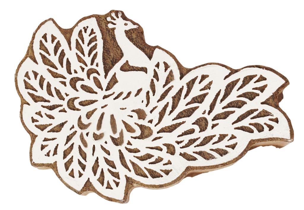 IBA Indianbeautifulart Textile Printing Block Peacock Hand Carved Wooden Stamp Wood Block Printing Textile Stamps For Fabric  Pottery Blocks,3