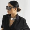 Exagération Collier ras-du-cou à anneau métallique Colliers réglables Ornement Bijoux de cou