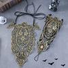 Bracelet Halloween Necklace Exaggerated Gothic Earrings Lace Flower Jewelry Set  Halloween Costume