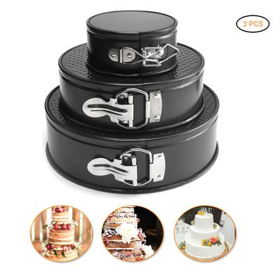3Pcs Springform Cheesecake Pan Set Non Stick Leak Proof Cake Bakeware