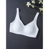 Wire-Free Soft Support Bra Large Busts Seamless Light Padding Full Coverage 3/4 Cup With Side Control Lift