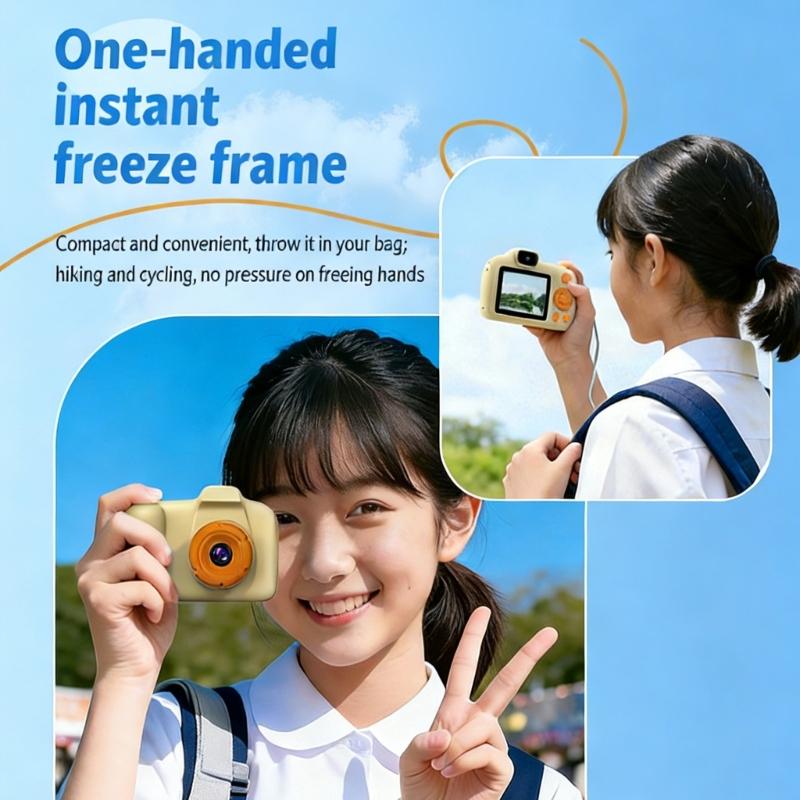 Childrens Pocket Size Learning Camera ABS Construction Digital Photo Selfie Device With AI Assistant
