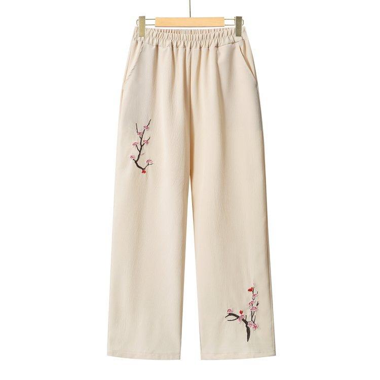 

Plus Size Straight Leg Pants Women s Elastic Waist Loose Pants Street Women s Casual Clothing Home Trousers 5XL