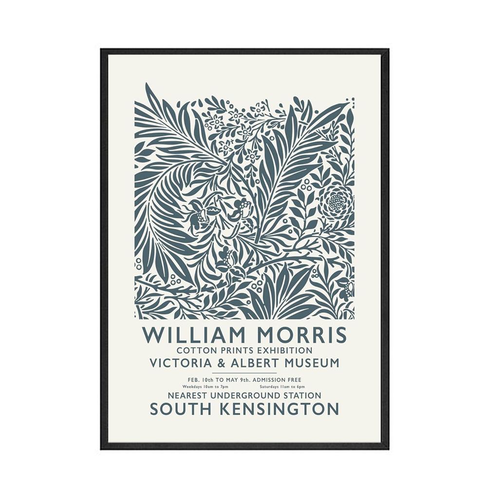 Nordic William Morris Poster Print Abstract Plant Canvas Painting Marigold Larkspur Wall Art Pictures For Living Room Home Decor