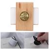 Ink Absorption Seal Calligraphy Wooden Seal Stamp Ink Quick Drying Tool(Wood Color )