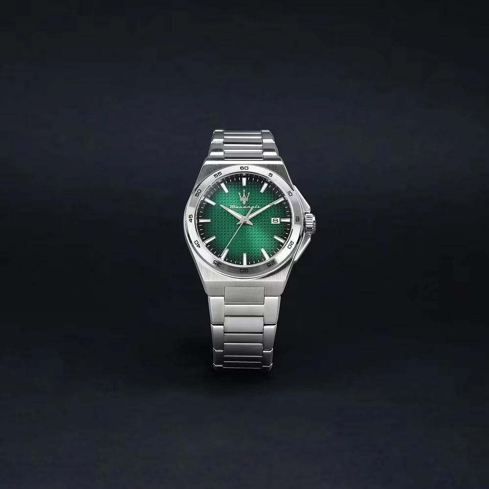 Maserati Velocità Slim Green Stainless Steel Men's Quartz Watch with Date R8853153003