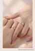 Sterling Silver S999 Sweet Meow Cat Series Couple Rings - Fresh, Playful Cartoon Gift for Girlfriend.