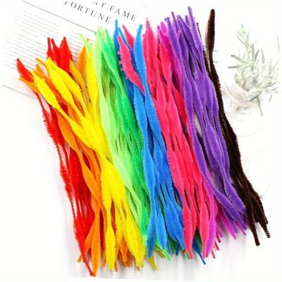 100pcs Plush Bendable Plush Sticks Wave Twisting Rod Twisting Rod DIY Craft  Twisting Rod Rotatable Material