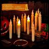 Bougies flottantes LED blanches - AIMOONSA - Lot de 12 - Télécommande incluse - Crochets adhésifs inclus