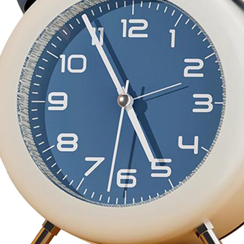 Zwillingsglocken Wecker für Kinder, ABS, Blau, batteriebetrieben, Nachttischuhr