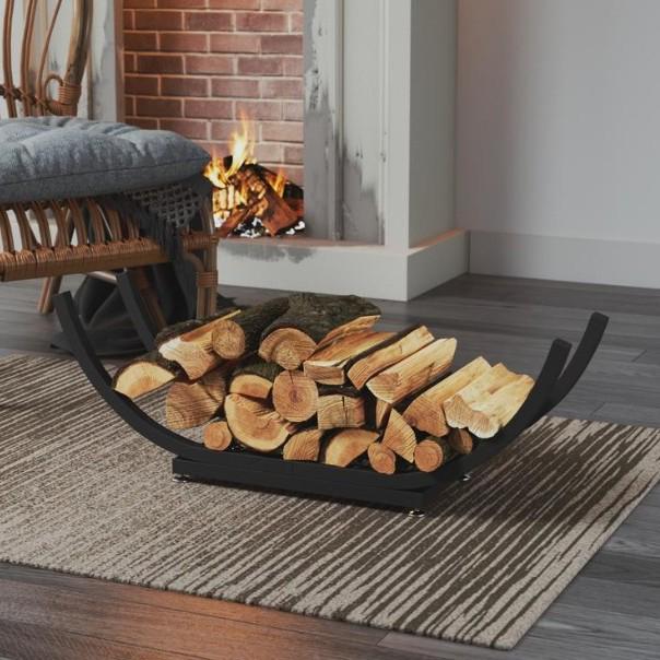 Outdoor Camping and Indoor Firewood Storage Rack