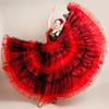 Spanish Flamenco Skirt Polyester Satin Dresses Smooth Big Swing Party Ballroom Belly Dance Dress Carnival Costumes Woman