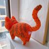 New Orange Blossom Cat Cute Pet Micro Diamond Building Block Desktop Home Decoration Children's Toys Kids Birthday Gifts