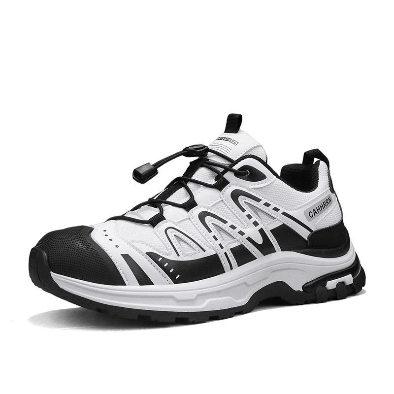 Outdoor Non-slip Wear-resistant Breathable Low-top Casual Hiking Shoes Spring and Autumn Elastic Buckle Sports Large Size Hiking Shoes