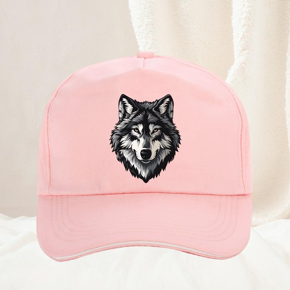Unisex Washed Cotton Wolf Howl Dad Hat Baseball Cap Unisex Women Golf Sport Sun Protection Adjustable Outdoor Hiking Caps