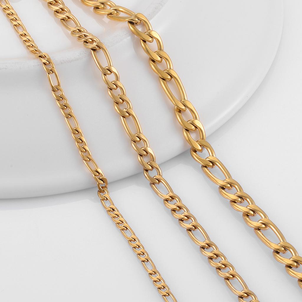 Klassische Edelstahl Figaro-Kette Heißer Verkauf Hochwertiger Schmuck für Männer und Frauen