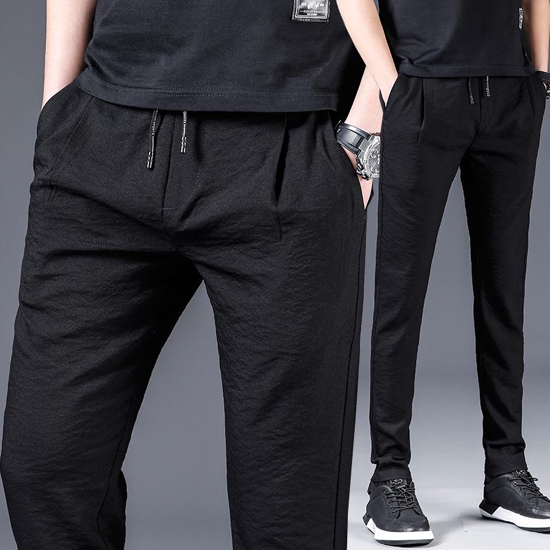 Buy Men's Pants Summer Breathable Loose Casual Pants Spring Ultrathin Trousers Feet at