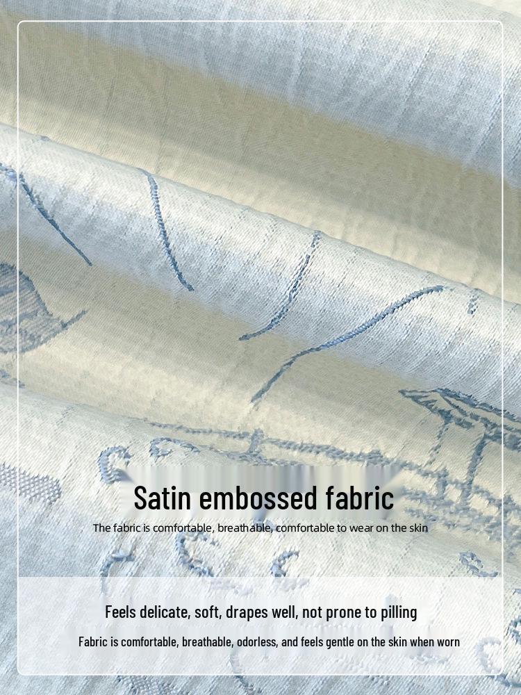 Summer 2025 High-Waist Chinese Style Embroidered A-Line Bodycon Midi Skirt for Women