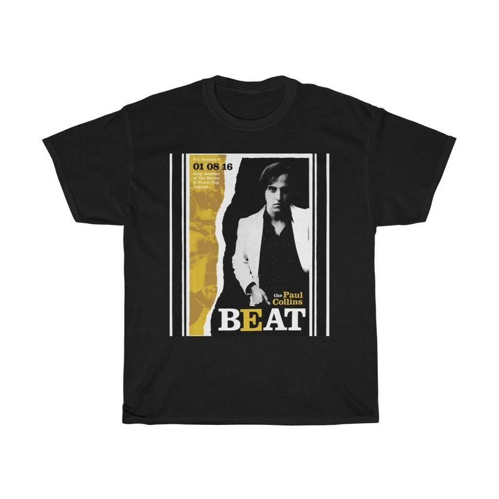 

Paul Collins Beat Powerpop Indie Rock Unisex Adult T-Shirt Heavy Cotton Tee S
