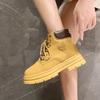 Martin boots  new autumn short boots high-top rhubarb boots yellow thick-soled British mountaineering boots