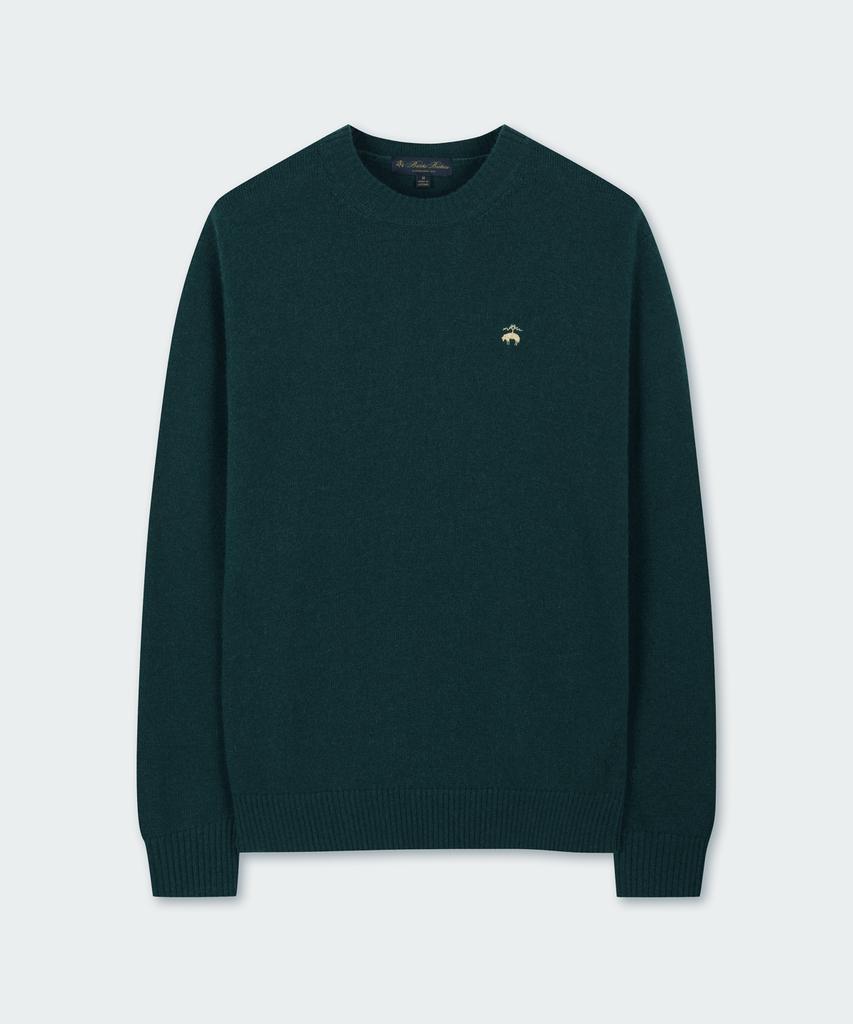 BROOKS BROTHERS [Heritage] Wool Cashmere Solid Sweater (Dark Green) (Bbwrmhg412)