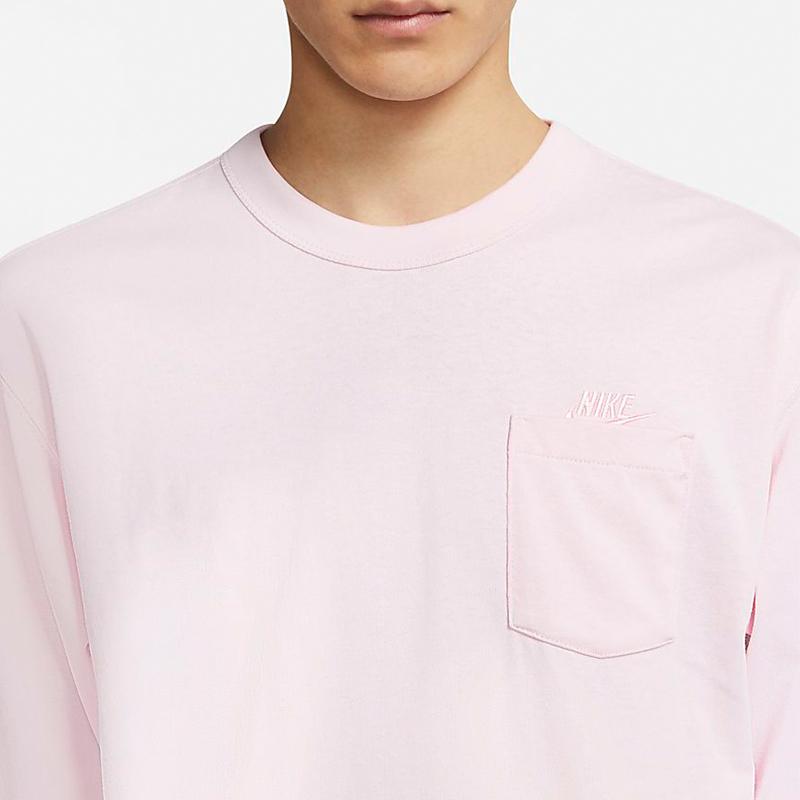 Nike Sportswear Max 90 Long Sleeve Running T-Shirt With Pocket Men Tops Foam-Pink DD3875-663