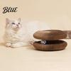 Satisfies Natural Desire Foldable Board Cat Toy Round Accordion To Scratch with Bell Durable Corrugated
