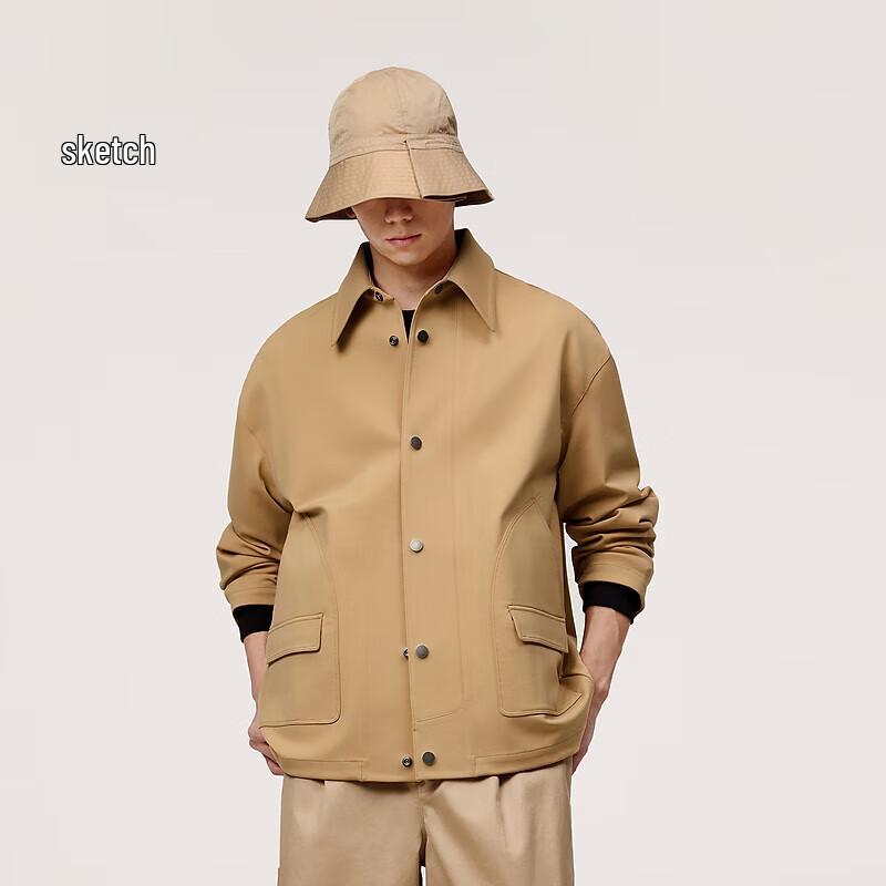 

CROQUIS Men s 2024 Spring Loose Fit Lapel Casual Jacket L