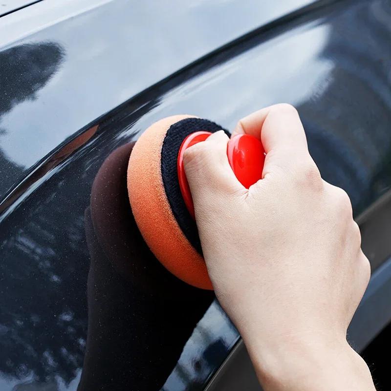 1Set Car Waxing Sponge Polish Pad Multifunctional Microfiber Applicator Polisher Wax Sponges Accessories Auto Cleaning Tools
