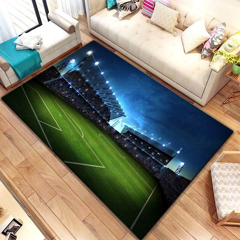 Soccer Football Creativity HD Printed Carpet Household Rug Children's Room Living Room Chair Bedside Modern Simple Floor Mat