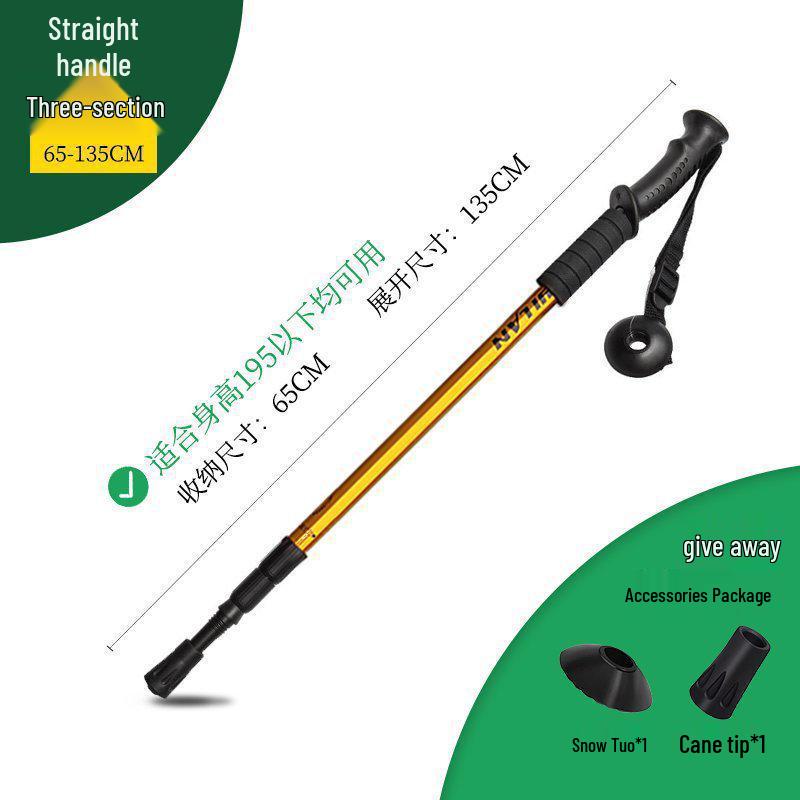 Telescopic Folding Multi-functional Hiking Poles for Men, Women, and Children - Self-defense and Mountain Climbing Walking Sticks by Chun Chu.