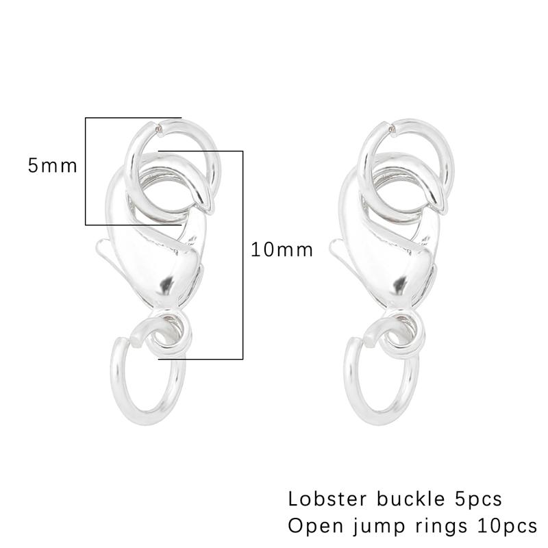 

5 компл./пакет, бронзовая пряжка-лобстер, кольцо для прыжка, ожерелье, браслет, серьги, изготовление ювелирных изделий, аксессуары для рукоделия