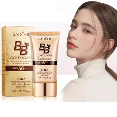 Crema isolante per protezione solare, correttore per trucco, fondotinta multifunzionale Gold Snail BB Cream da 40 g