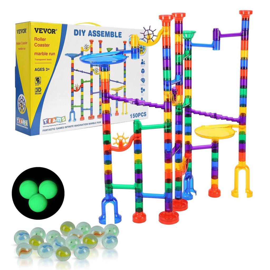 Murmelbahn Set 150 Teile Bau STEM Spielzeug Lernbausteine Geschenk für Kinder