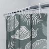 Green Monstera Shower Curtain White Palm Leaf Print Home Decor Waterproof Bath Liner For Bathroom Decorative Size: 72''X84'' (18
