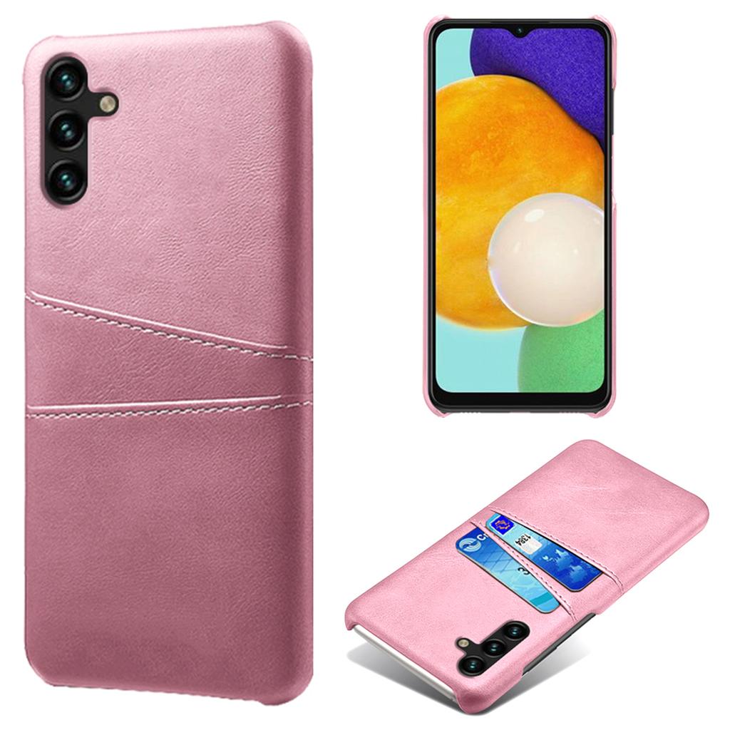 Handyhülle mit doppelten Kartenfächern für Samsung Galaxy A54 5G, sturzsichere, mit PU-Leder beschichtete Hart-PC-Handyhülle, kratzfest
