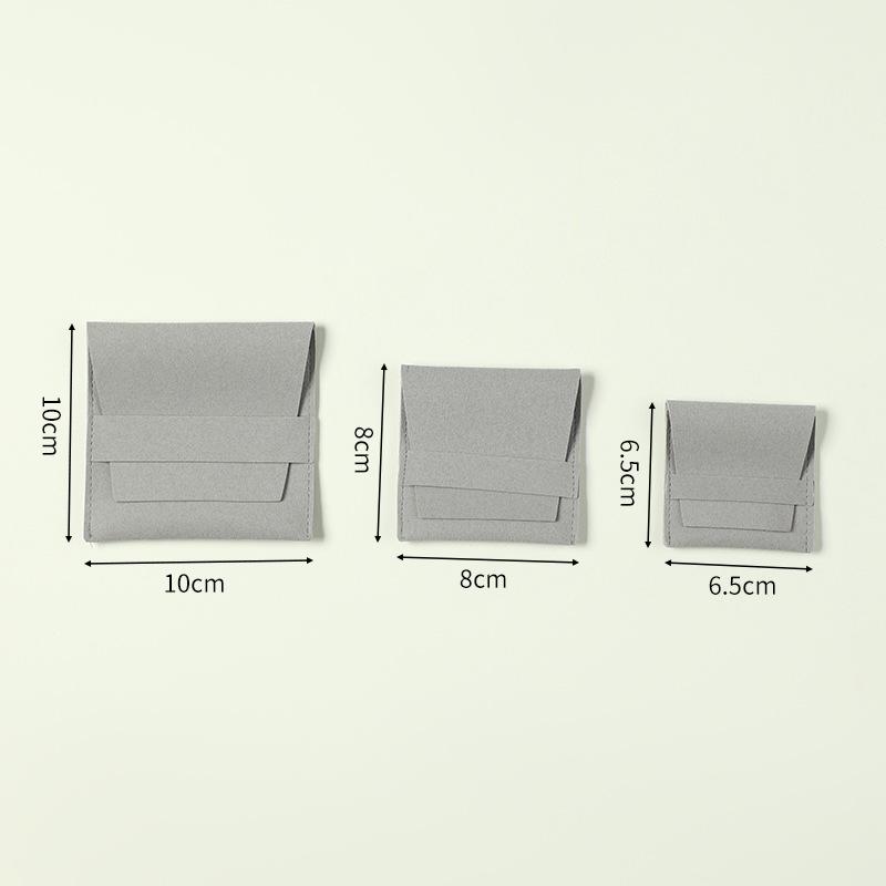 Microfiber Double-Sided Snap Jewelry Bag – Anti-Oxidation Storage for Necklaces & Pendants