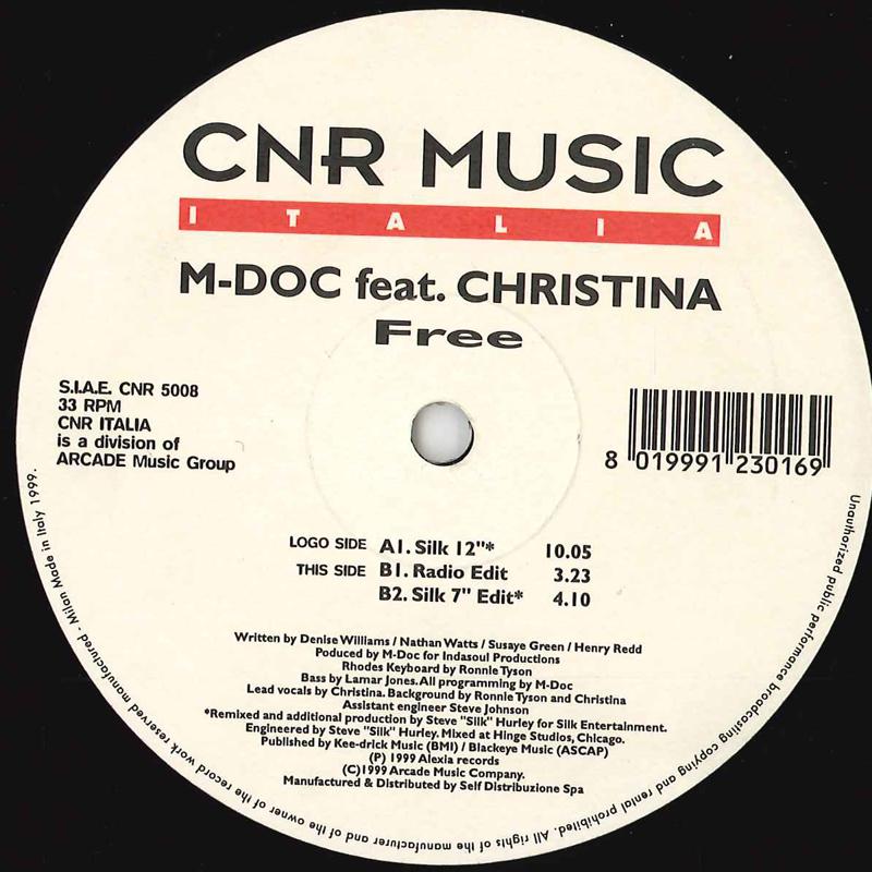 

12inch Record M. DOC - Free CNR5008 CNR MUSIC 1999 Italy Dance & Electronica Used