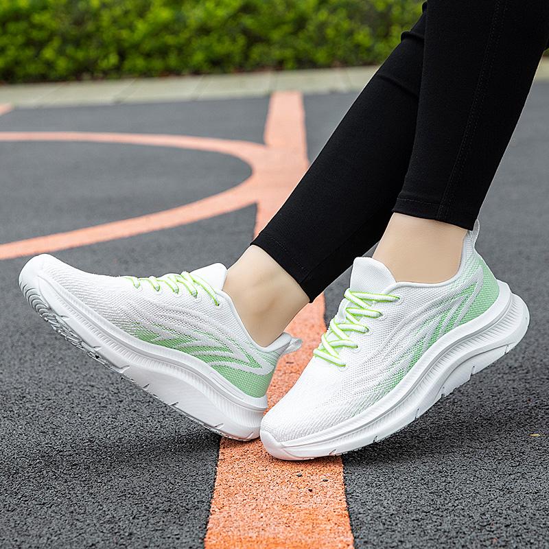 Big Size 43 Sports Shoes for Women 2025 New Fashion Korean Version Trendy Fly Woven Breathable Anti Slip Lightweight Running Sho