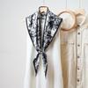 New Korean version of fashion decorative waist seal, high-end printed triangle scarf, multi-functional shawl, women's simulated silk scarf
