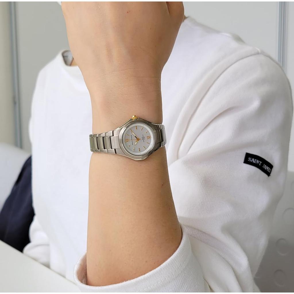 Mauro Geraldi Solar 10 ATM Water MJ040 Women's Watch, Titanium, Lightweight, Resistant, Mother-of-Pearl (MJ040-3/White)