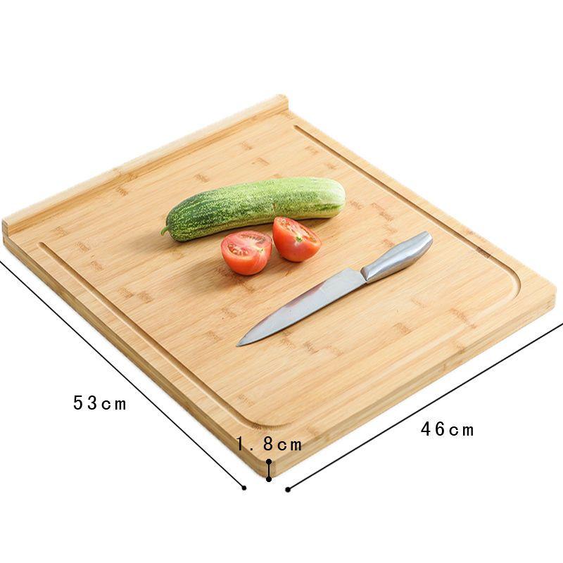 Bamboo cutting board with Chinese-style design, multi-functional family cooking rolling board and cutting board with slots