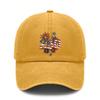 Vintage Washed Baseball Hat Unisex - USA Flag "250" Print Polyester Adjustable Sun Cap Breathable Patriotic Streetwear Outdoor Sports Cap For