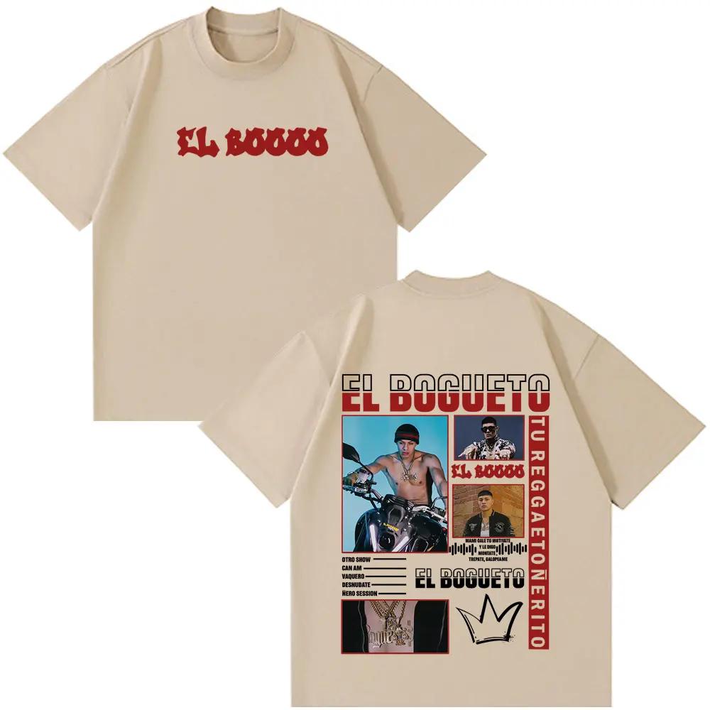 

Singer El Bogueto Album Tour 2026 Print TShirts Unisex Women Fashion T Shirt Shortsleeved Cotton Loose Harajuku Casual Tshirts S