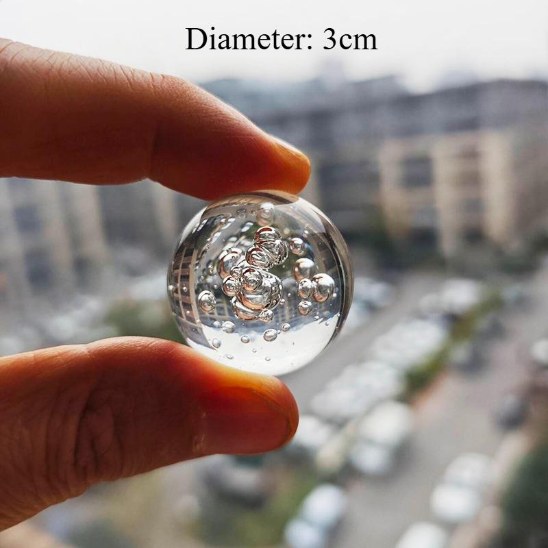 

Crystal Glass Bubble Ball Decor, Handmade Glass Bubble Orb Ornament for Fountain, Aquarium, Zen Garden, Bonsai & Home Decoration