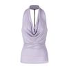 Spice Girl Style Sexy Swinging Collar Neck Sling Vest Women's Early Spring New Slim and Thin High-end Halter Top