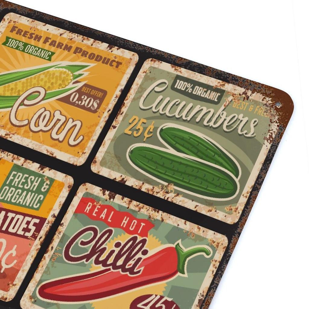 1 Pack Rustic Vintage Metal Sign Décor, Worn-effect Iron Surface, Indoor Artwork for Home Bar Coffee Shop Kitchen Hallway or Living Room Display