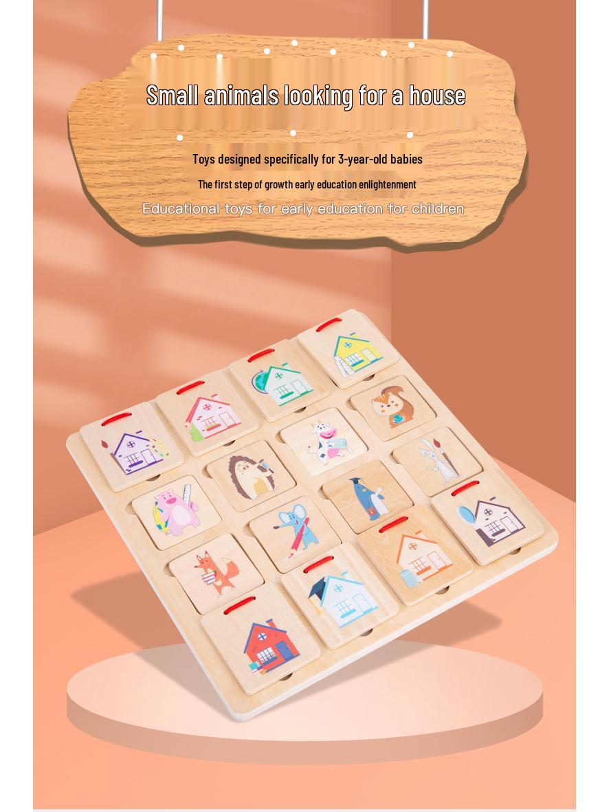 

Деревянный пазл на соответствие для логического мышления у детей 1-3 лет