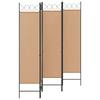 5 Panel Room Divider Beige 200 X 180 Cm Fabric
