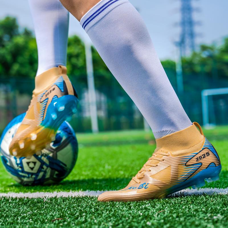35-46 Men's High-top Football Shoes Long Spikes Sports Football Boots Large Size Kid's Football Boots
